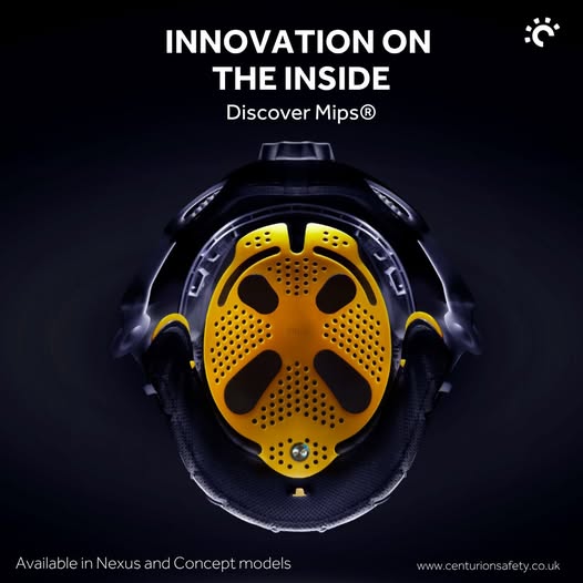 Mips® technology, built into Centurion's Nexus and Concept helmets, complements the impact absorption of a conventional helmet with its ability to help deflect rotational motion from the head.

Our distributors 🔗 ow.ly/MUtm50HqnCl

<a href="/CSP_Ltd/">Centurion Safety Products Ltd</a> is a supply partner of Eurosafe.