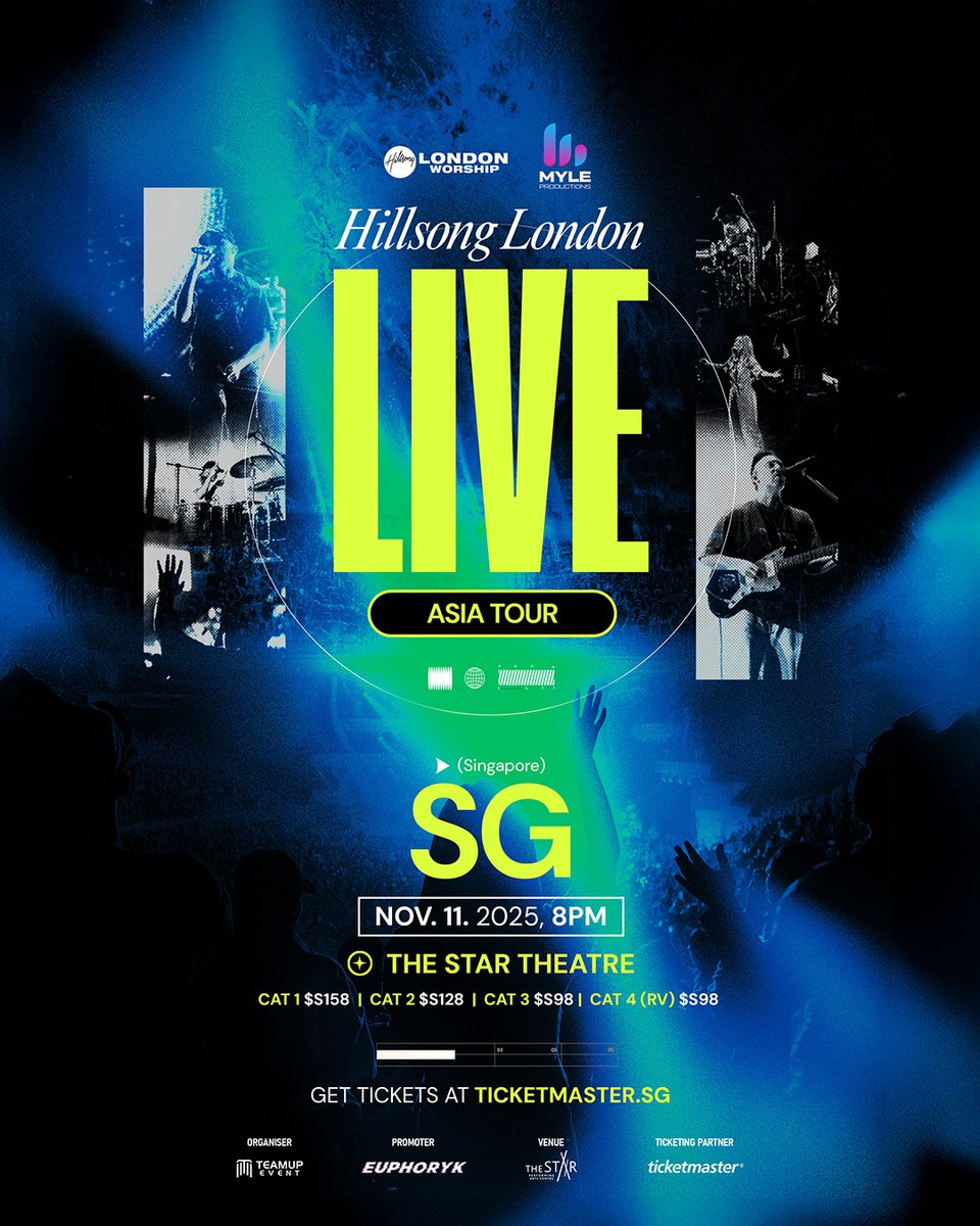 euphoryk's tweet photo. Hillsong London Asia Tour - Live In Singapore 2025

📅 Date: 11 November 2025 (Tue)
⏰ Time: 8:00 PM
 📍Venue: The Star Theatre
🎟️ Ticketmaster Singapore https://t.co/RmnG8Yun66

#Euphoryk乐园 #HillsongLondon #TheStarTheatre #Singapore https://t.co/SGDshMp0IS