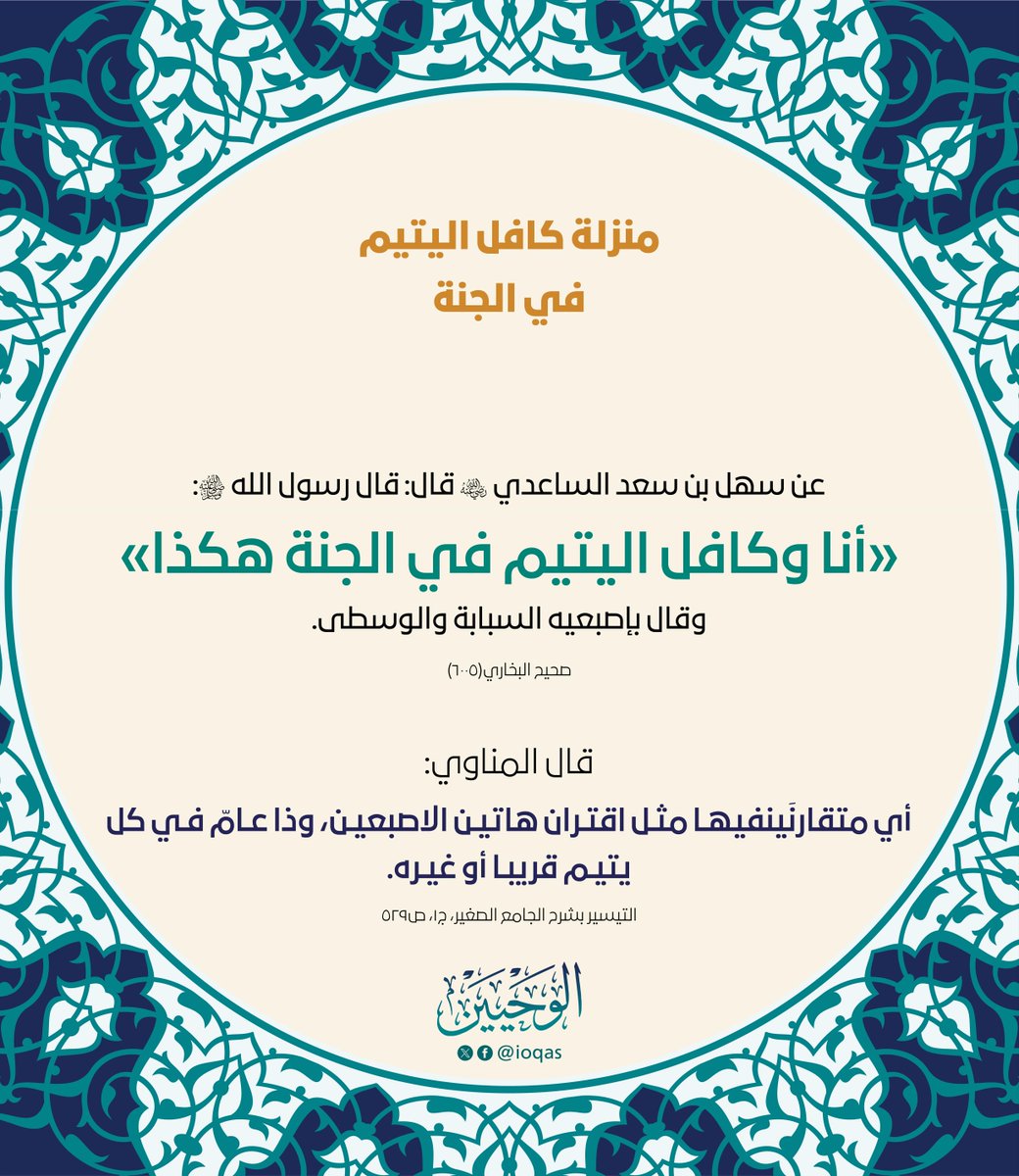بيان فضل كفالة اليتيم