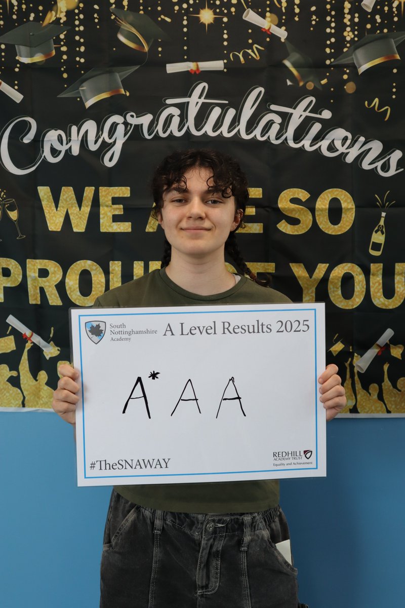 🥳Congratulations to SNAs Elin Evans achieving A*AA and securing her place at University of Sheffield <a href="/sheffielduni/">The University of Sheffield</a> to study Engineering! You’ve been amazing from day one. 💙#SNAWAY #Redhillresults #nottslive