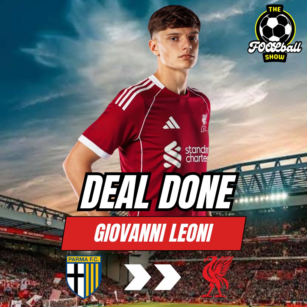 thefoolballshow's tweet photo. 🔴 | DEAL DONE: Liverpool have completed the signing of 18-year old wonderkid Giovanni Leoni from Parma. 

The Reds will pay £30m to sign Leoni, who is regarded as one of the brightest prospects in world football in the CB position. 🇮🇹 #LFC #Transfers https://t.co/THqnA3rLEU