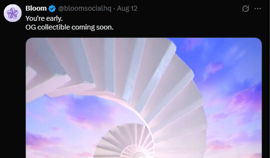 etccrypto's tweet photo. Bloom Airdrop - NFT Coming Soon 🪂

→ Discord - https://t.co/1pxxCvfcxr

👀Keep eye on Discord and try to Grab Roles 

New user can also join check Tag post https://t.co/AA9nO2ydpO