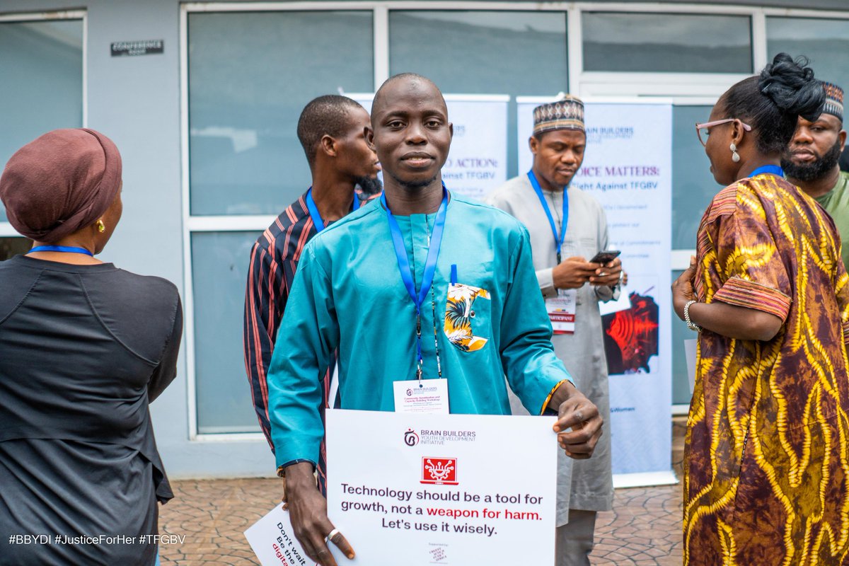 Akererhosheed's tweet photo. Technology — a tool for growth not violence
On Tuesday, @BrainBuilders01 convened us to act against Technology-Facilitated Gender-Bases Violence (TFGBV). 

“If you don't promote the good, the bad takeover,” Dr Mahmud Danjuma Musa asserted.

#StampOutTFGBV
#BBYDI
#JusticeForHer https://t.co/Rud4cu3gwh
