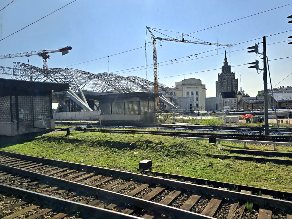 nonstopeurotrip's tweet photo. The under construction @RailBaltica tracks and hub in #Riga ๐ฑ๐ป Once complete this will bring the total journey time between #Warsaw ๐ต๐ฑ and Tallinn ๐ช๐ช down from 2 days to just 7 hours... bring on 2030! ๐ #PL2FI #NonstopEurotrip https://t.co/Tcknmaypax