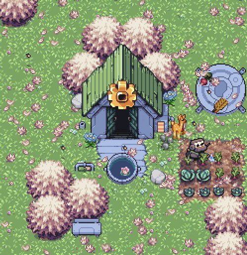 hachi_co_7's tweet photo. 桜のところであたらしくはじめたらしかさんいてかわいい🦌放置ゲーだけどすきだからちょっとだけがんばって全実績❕今度こそのんびりやる֊ ̫ ֊ #RustysRetirement https://t.co/bpKB14JpLc
