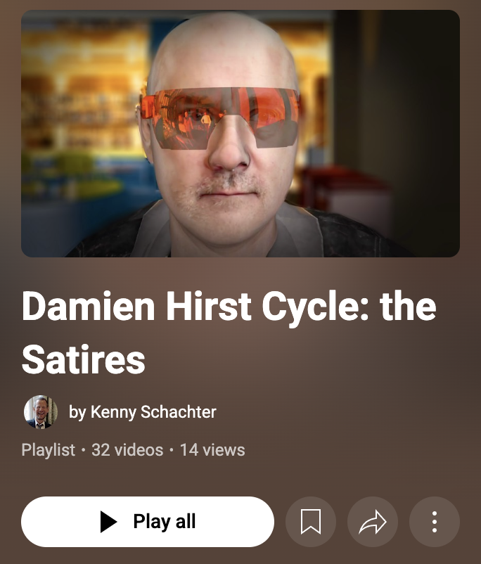 Imagine mocking a successful (on any measure) artist with a ten year campaign of weird online stalking, under the guise of creative satire, to then reveal how widely popular it has been. 14 views <a href="/kennyschac/">kenny schachter</a> 😂 AND one of those is me. Do better buddy🤣