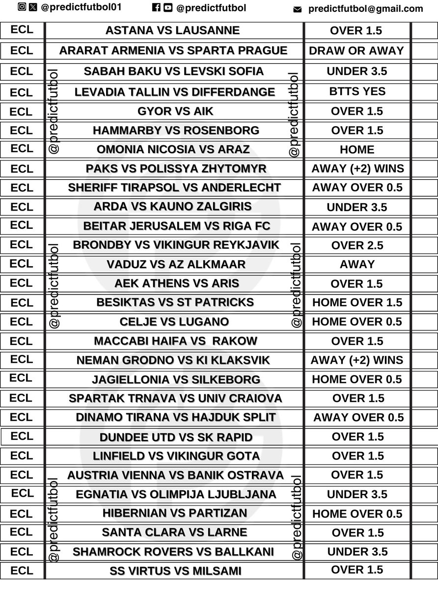 🇪🇺 UEFA Conference League Qualification ✅

Join our telegram channel here
👉 t.me/+tEVXLi9Q31ZiZ…