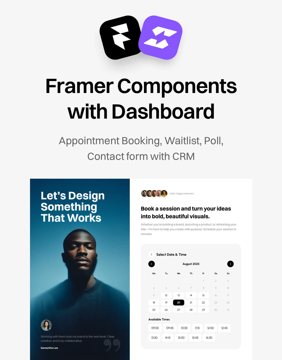 soltwagner's tweet image. I just launched my new Framer product 🎉🫡

Framer Components with Dashboard.

Build smarter Framer sites with Supaframe.

Supaframe.io 🔥 Try it now for free!
