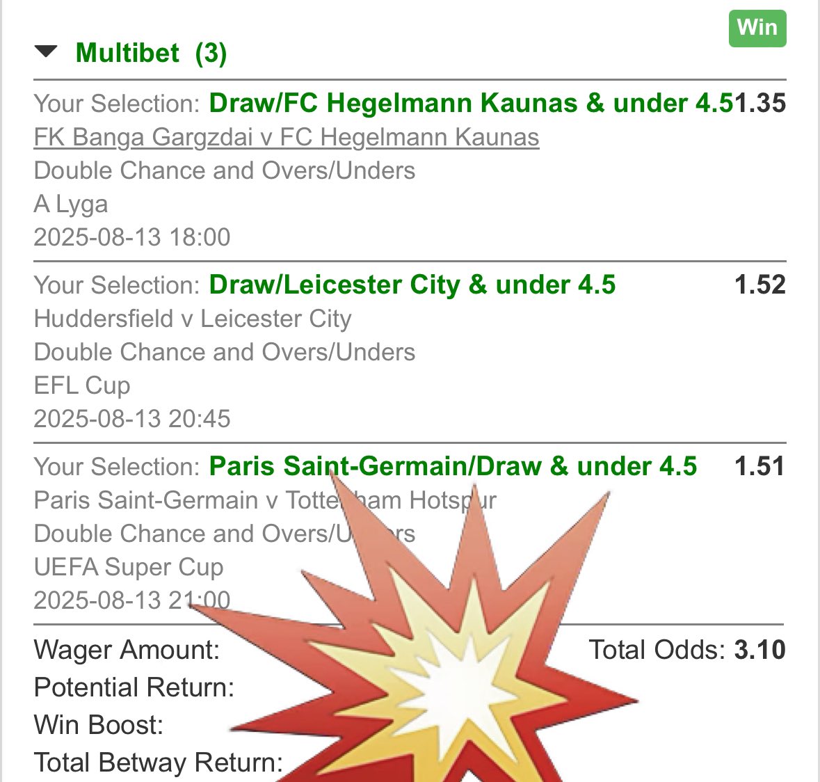 We also ate from this market yesterday, we shall eat again tonight 🍱 

Double chance 🧨

Code: BWA997C1F
ODDS: 3.35

#betway
#betwayslip
#betwaysquad
#betwaycodes
#betwaykingz
#betwaykingztoK3