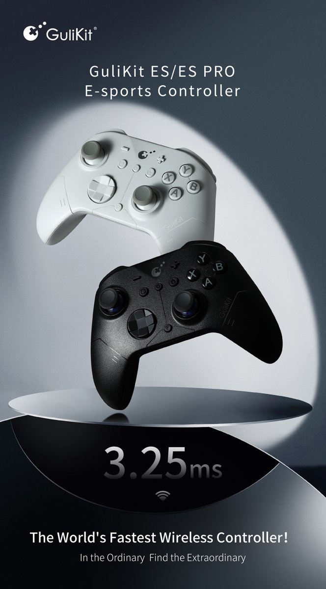 GuliKitDesign's tweet image. 🔥 #Newrelease ES &amp;amp; ES PRO – The World’s Fastest Wireless Gaming Controllers are here!! 🎮👏

GuliKit has achieved a new revolutionary breakthrough---Hyperlink 2, the world's fastest wireless tech for gaming. Meet the next generation of eSports-grade controllers ES / ES PRO,