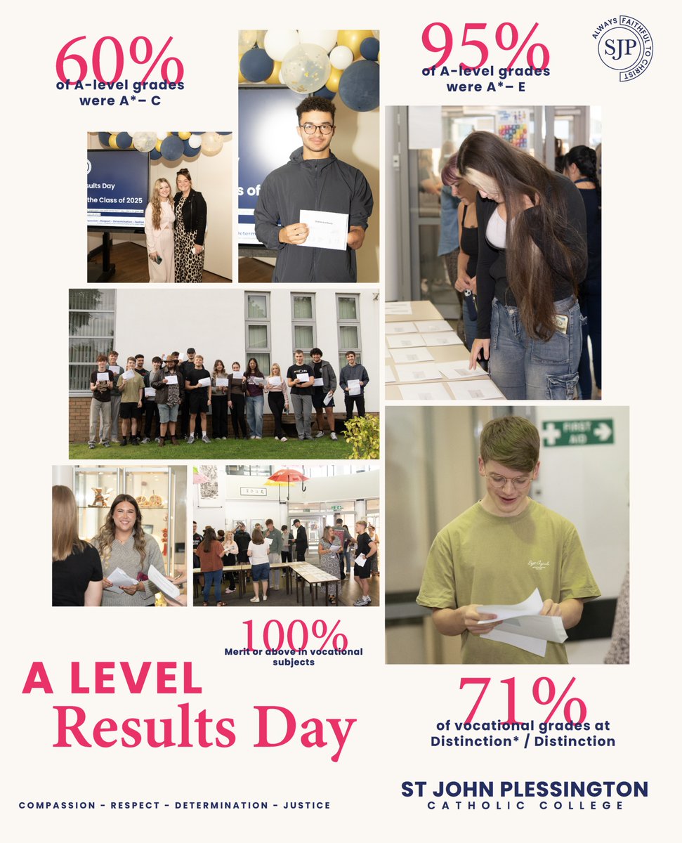 St John Plessington Catholic College celebrate outstanding A-level and BTEC results

Read more here: 👇
stjohnplessington.com/sjp-news/lates…
