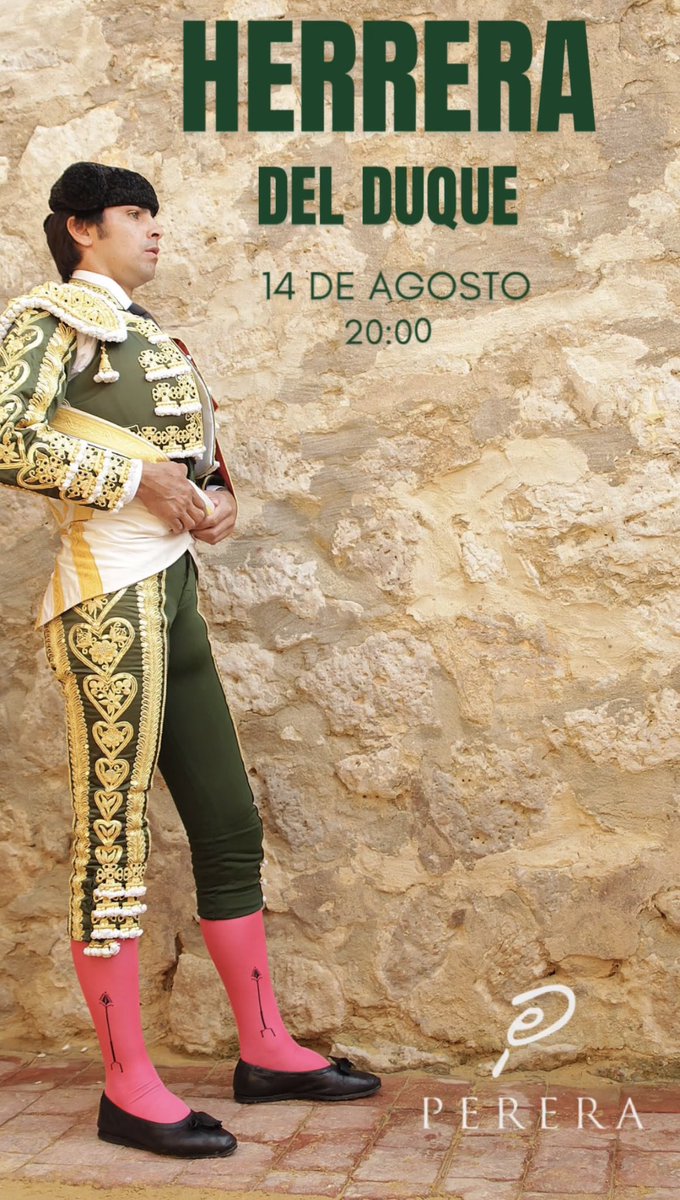 InfoMAPerera's tweet photo. 🍀 HERRERA DEL DUQUE 🍀

🗓️ 14 de Agosto 🕗 20:00 

🐂 Toros de Murteira Grave para:

⚔️ Manuel Escribano, Miguel Ángel Perera y Emilio de Justo 

#Perera #Ilovetoros https://t.co/4eW4ogxy9p