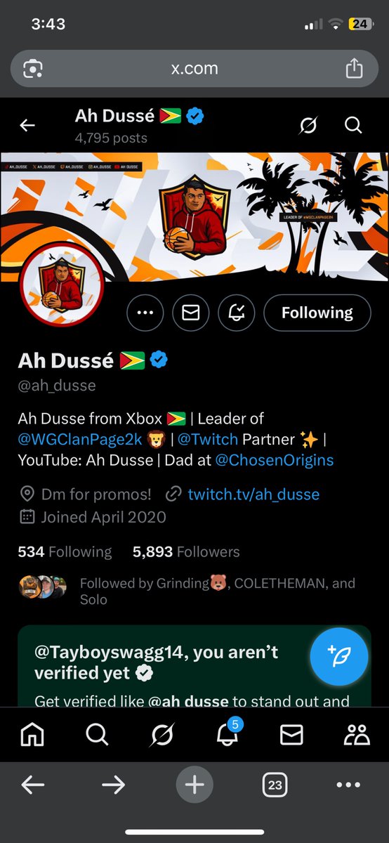 Tayboyswagg14's tweet photo. @YT_Solo @ah_dusse Done https://t.co/Y3QvYYOaSJ