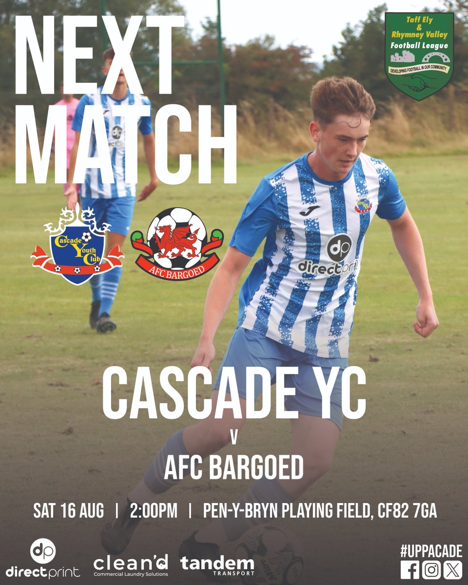 Cascade YC Seniors (@cascademens) on Twitter photo In our third game of the 2025/26 league we host <a href="/afcbargoed/">afcbargoed</a> in a local derby. This has the makings of a great game of football and as always, your support would be greatly appreciated
#UPPACADE π΄π΅ In our third game of the 2025/26 league we host <a href="/afcbargoed/">afcbargoed</a> in a local derby. This has the makings of a great game of football and as always, your support would be greatly appreciated
#UPPACADE π΄π΅
