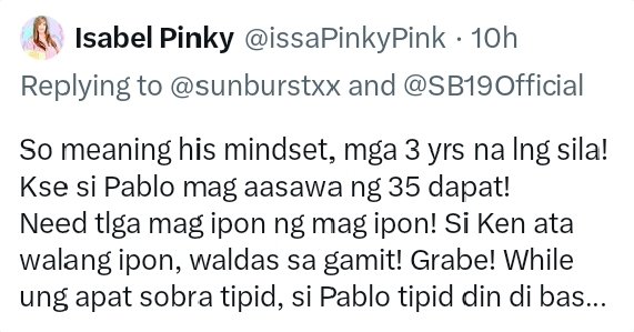 AnnePatuan86's tweet photo. KEN WALANG IPON, WALDAS PERO ANDAMING BAHAY. 😅

ANUNA, ISSA?! IISA KA PA?

#NETIZENSCHOICE #FELIPSUSON for Asian Celebrity of the Year #ACOTY2025 #ACOTY2025FELIPSUSON @thenreport

@felipsuperior #FELIP #SB19_KEN https://t.co/gwS4LVM8eR