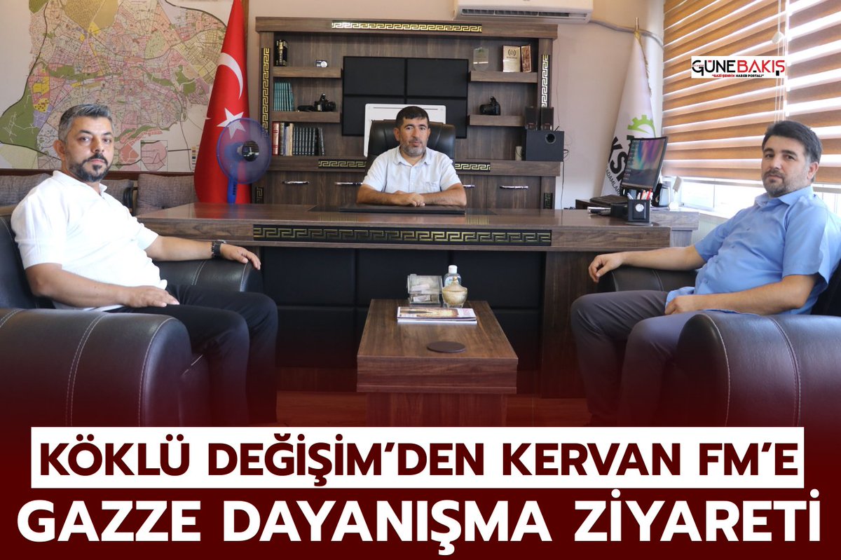 Köklü Değişim’den Kervan FM’e Gazze Dayanışma Ziyareti 
gaziantepgunebakis.com/haber/22862-ko… 

<a href="/Zynlakdemir/">Zeynel Akdemir</a> <a href="/okkes_korkmaz/">Ökkeş Korkmaz</a> <a href="/KokluDegisim27/">Köklü Değişim Gaziantep</a> <a href="/KokluDegisim/">Köklü Değişim Medya</a> <a href="/kervanfm/">KERVAN FM (93.7)</a>