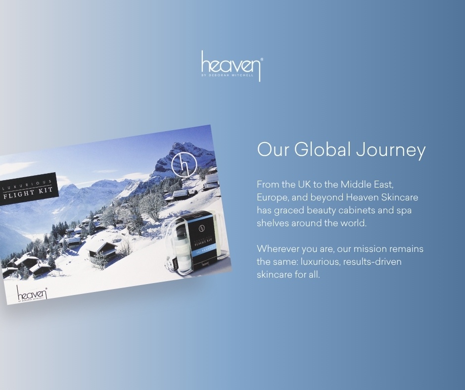 Heaven’s journey has spanned continents and 30 years on, continues to bring luxury skincare to faces around the world. 🌍

#HeavenSkincare #GlobalJourney #30YearsOfHeaven