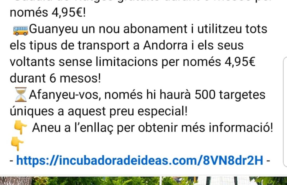 La Cooperativa <a href="/interurbana_and/">Interurbana Andorra</a> denuncia un intent d'#estafa a xarxes socials #Andorra tinyurl.com/2eu7d6xr