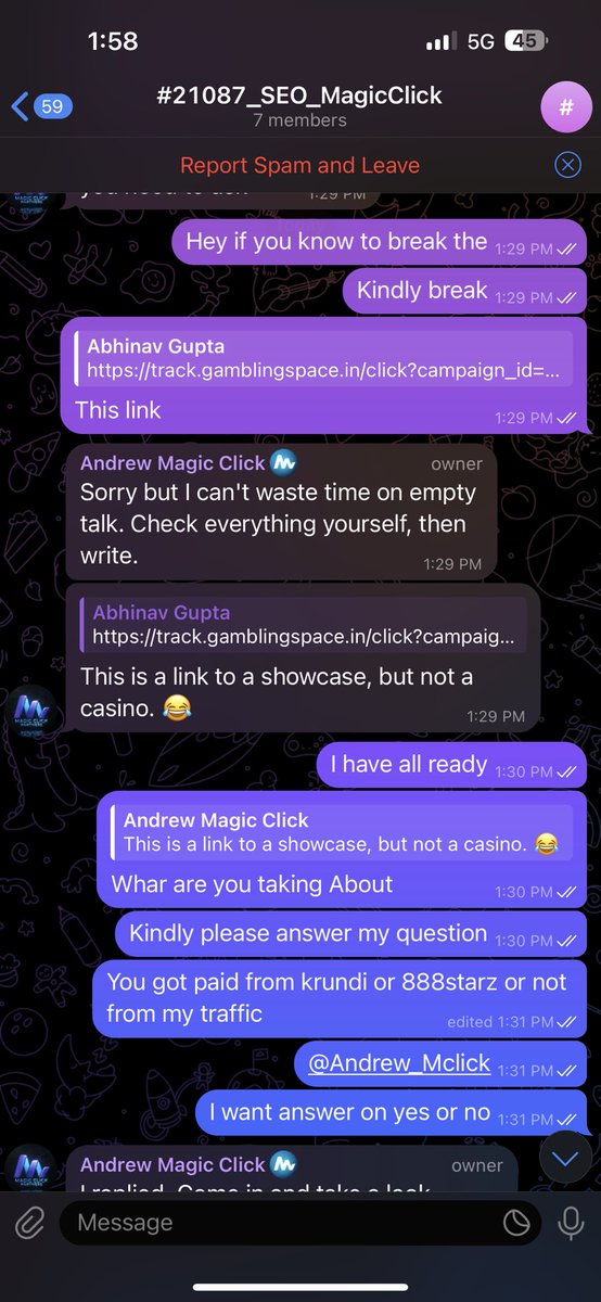 abhinavstar896's tweet photo. 🚨 Warning 🚨
Magic Click Partners (Mgr: Andrew) owes me $760 for Krundi + 888Starz traffic.
✅ Brands paid them
❌ They didn’t pay me
⚠ Instead, Andrew threatened to blacklist me &amp; called me a fraudster with NO proof.

Screenshots + video ready.
Affiliates — be careful.
#fraud https://t.co/zMna7QvmMc