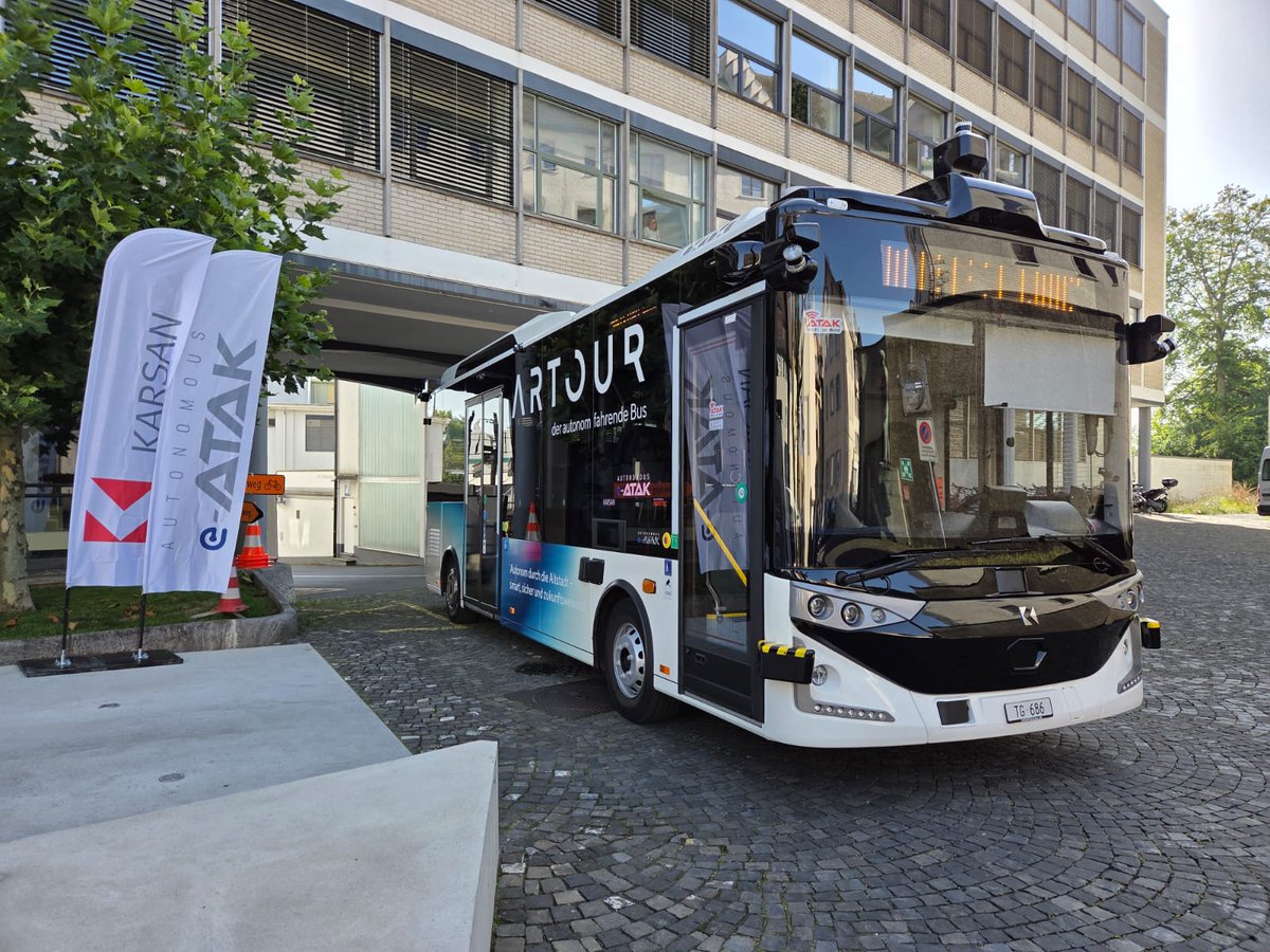 We witness Karsan's autonomous e-ATAK 8m bus' inaugural journey in Arbon, Switzerland, at an event attended by the Turkish Ambassador to Switzerland. 

Follow us and read the feature in next week's issue of CBW
