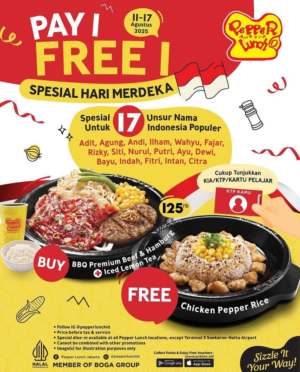 Asik ada nama saya. Bisa makan gratis nih!