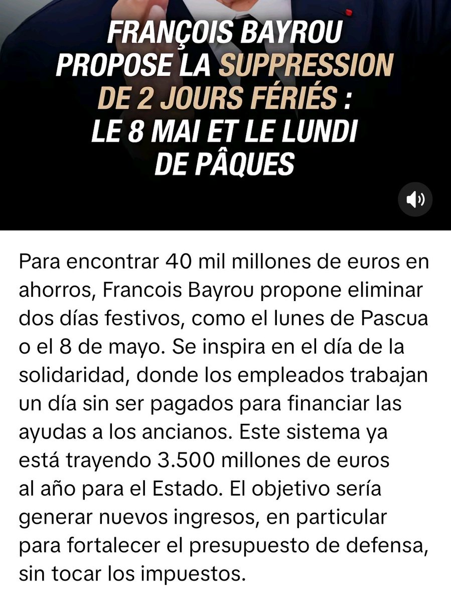 Lo que harán el PP y VOX si ganan: Eliminar días festivos y reducir las vacaciones de las trabajadoras y trabajadores.

En Francia, con gobiernos de derechas, ya han comenzado...