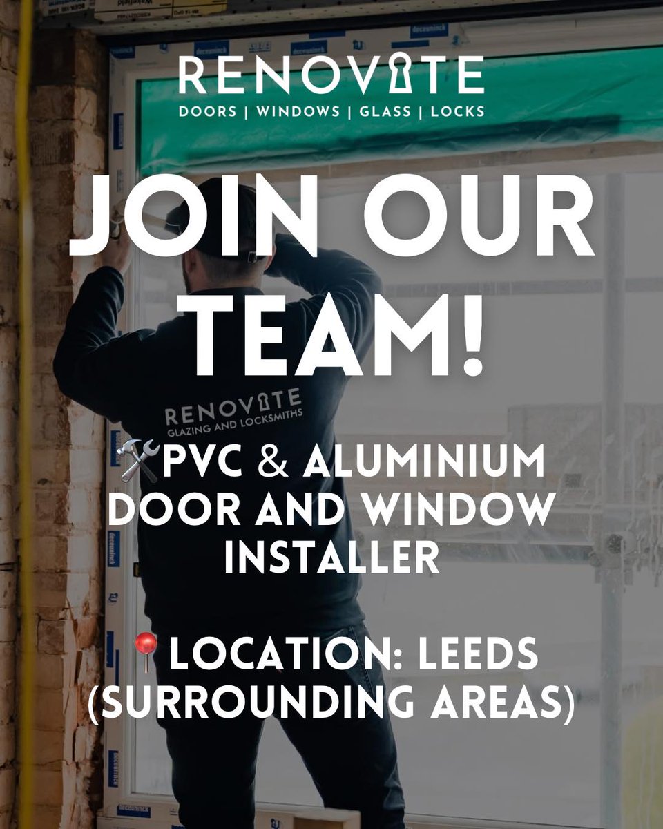 🛠️JOIN THE RENOVATE #LEEDS TEAM🛠️

➡️HOW TO APPLY: If you’re reliable, experienced, and take pride in your work, we want to hear from you. Please send your CV and brief cover message to: lee@renovateleeds.co.uk - Or call us on 07746220641 for a quick chat.