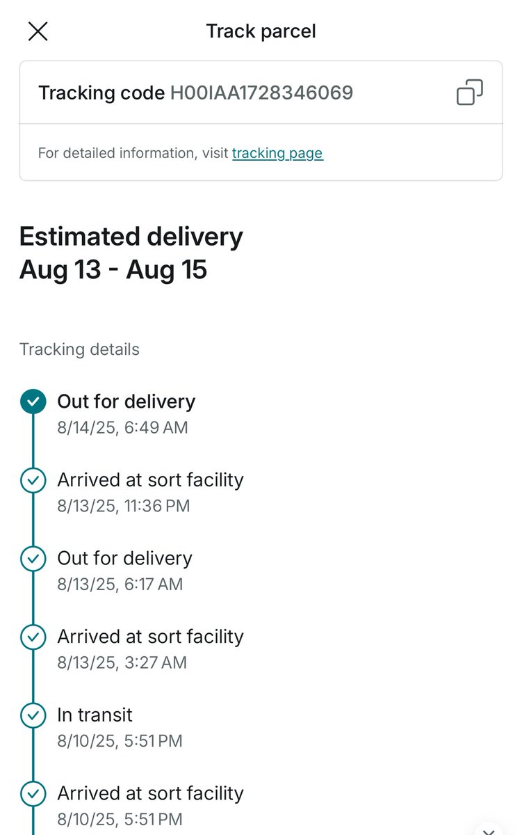 And here’s another one that’s been out for delivery twice by <a href="/evrisupportline/">Evri Parcel Support</a> but hasn’t appeared yet. In this day and age of technology this is a very poor system.
