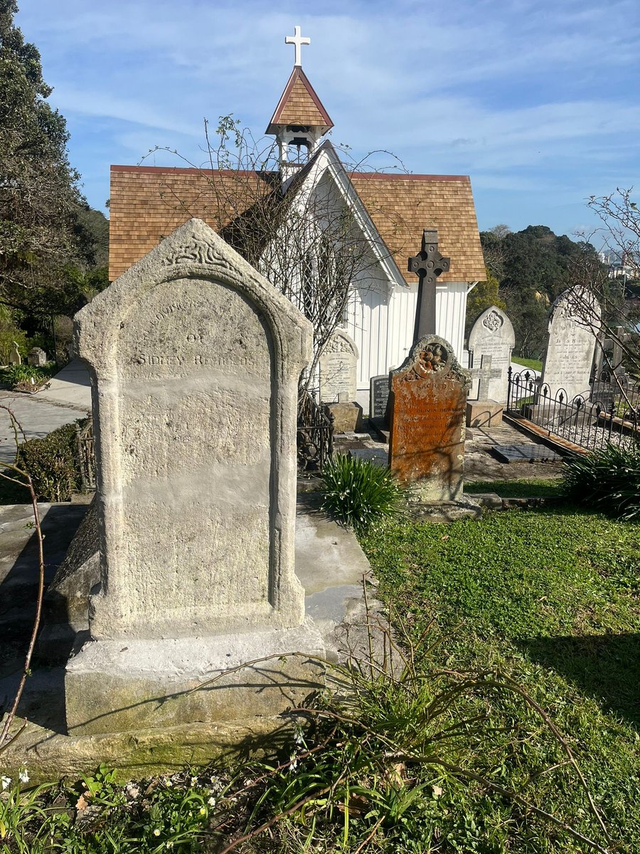 Nestled in a bed of lush grass against a sky of cerulean blue - a restored grave of the palest stone celebrates the life of one SIDNEY REYNOLDS who drowned at sea at the age of 16 in April 1876.

⚰️ The Parish Churchyard of St Stephen. Parnell. New Zealand.

#StillSleuthing 🔍