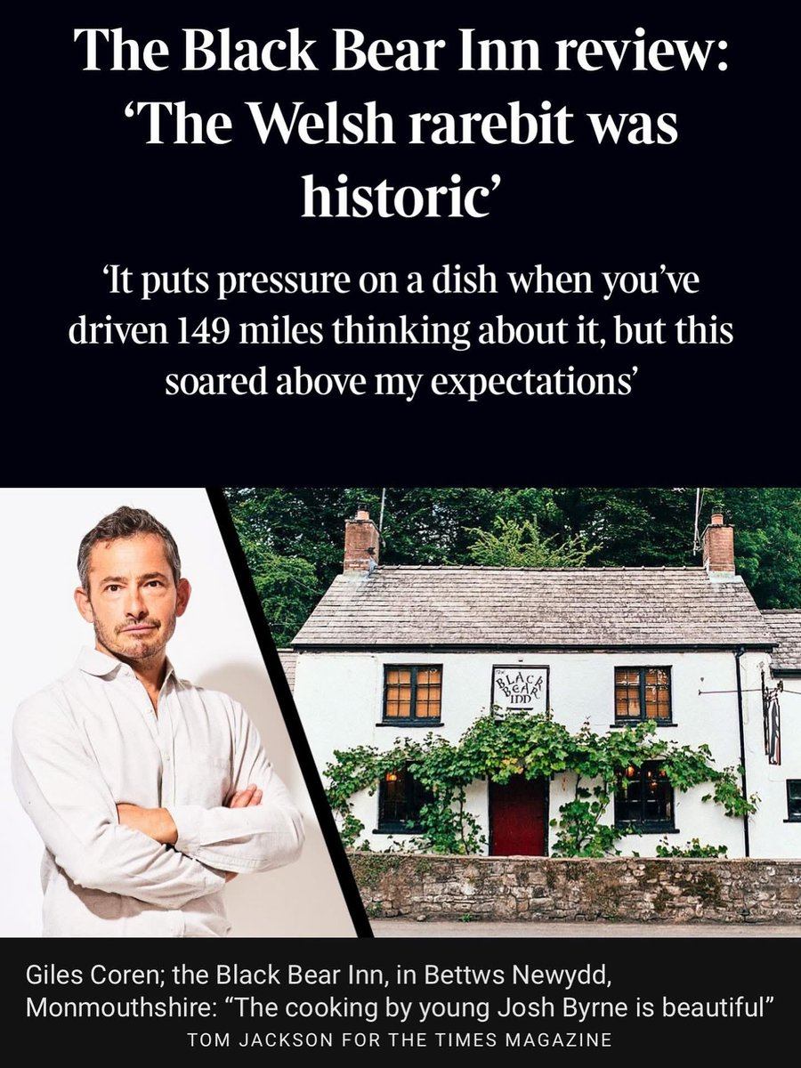 LauraJ4SWEast's tweet image. Excellent to see a local business get the accolades it fully deserves.

Congratulations to The Black Bear 👏🏻

Monmouthshire is, and continues to be, a destination for foodies. We have so much to offer, the Black Bear being a prime example of that. 

#Monmouthshire