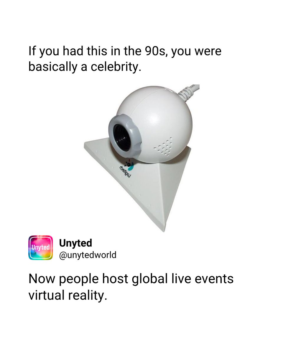 unytedworld's tweet image. Had a webcam in the 90s? You were basically a celebrity.

Now we host global events in 3D spaces – no venue, no downloads, just presence!

🔗 bit.ly/3PM20LI

#VirtualEvents #TechThenVsNow #UnytedWorld #Web4 #DigitalInnovation