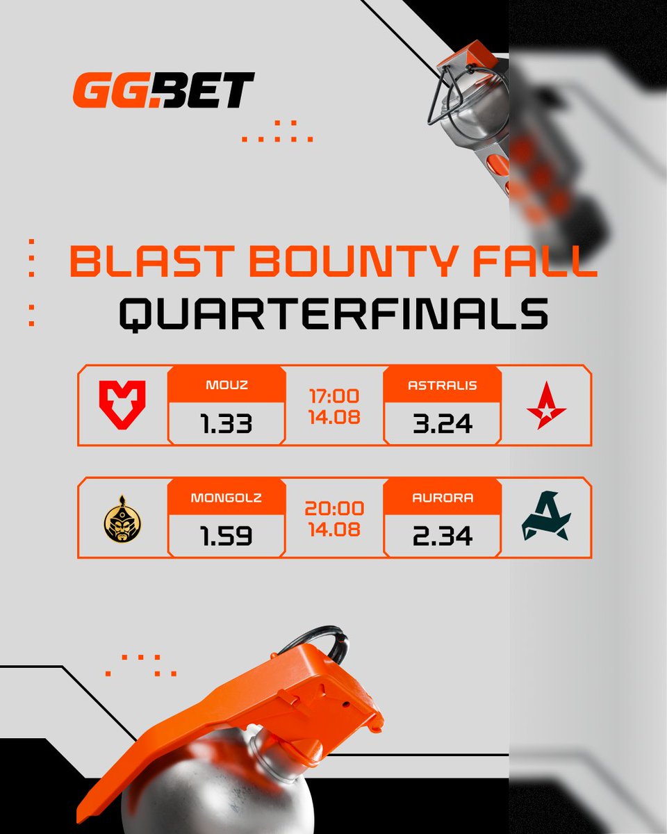 The first BLAST Bounty Fall quarterfinals 👇

The favorites are clear — but can any team pull off a surprise for the fans?

Matches 👉 pxl.to/2o0y6gb