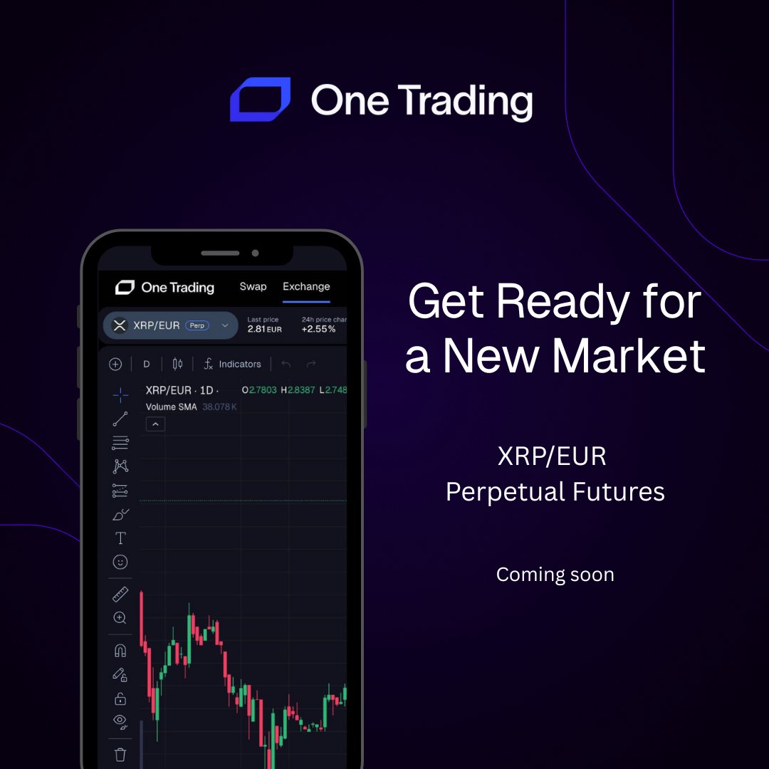 XRP-EUR Perpetual Futures - Launching soon 🚀

👀European traders, get ready! XRP/EUR perpetual futures are about to land at One Trading - allowing you to go long or short on XRP and compound those gains with leverage.