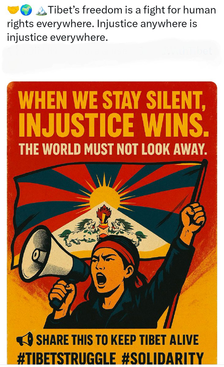 བོད་ལྗོངས་ཀྱི་རང་དབང་ནི་ས་གནས་ཁག་གི་མིའི་ཐོབ་ཐང་གི་ཆེད་དུ་འཐབ་རྩོད་བྱེད་པའི་འཐབ་རྩོད་ཅིག་ཡིན། ས་གནས་གང་ཞིག་གི་དྲང་བདེན་མིན་པ་ཚང་མ་ས་ཆ་གང་རུང་གི་དྲང་བདེན་མིན་པ་ཤ་སྟ
<a href="/jenniferzeng97/">Inconvenient Truths by Jennifer Zeng</a> <a href="/KojiKawagu18292/">Koji Kawaguchi</a> <a href="/SophieDRich/">Sophie Richardson</a> <a href="/Jingjing_Li/">Li Jingjing 李菁菁</a> 
#StandWithTibet