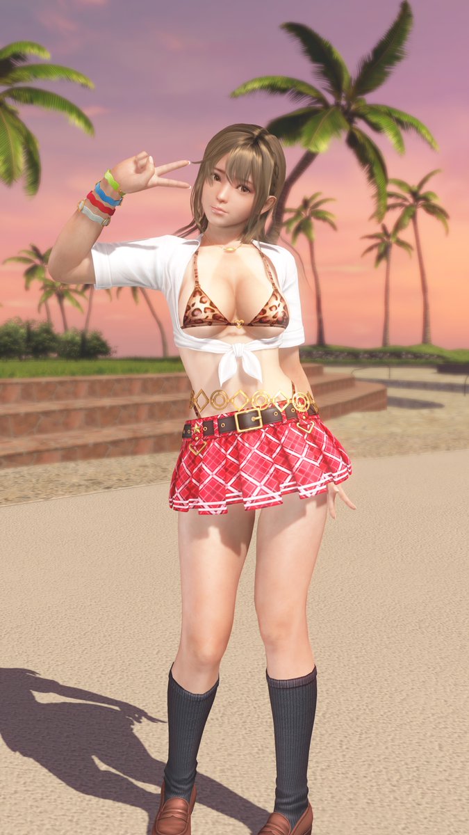 a15123735's tweet photo. 着崩れ比較　刺さったのでついつい

#DOAXVV https://t.co/XtxJRuneeT