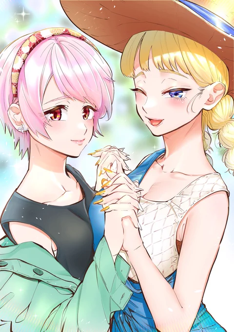 単行本第6巻表紙カラー 冬木さんと夏川先輩の初2Sイラストであり先輩の初表紙デビュー この巻あたりからキャラクターの心境の変化や成長が多くなってゆきます #道産子ギャル #どさこい #どさこい過去絵集