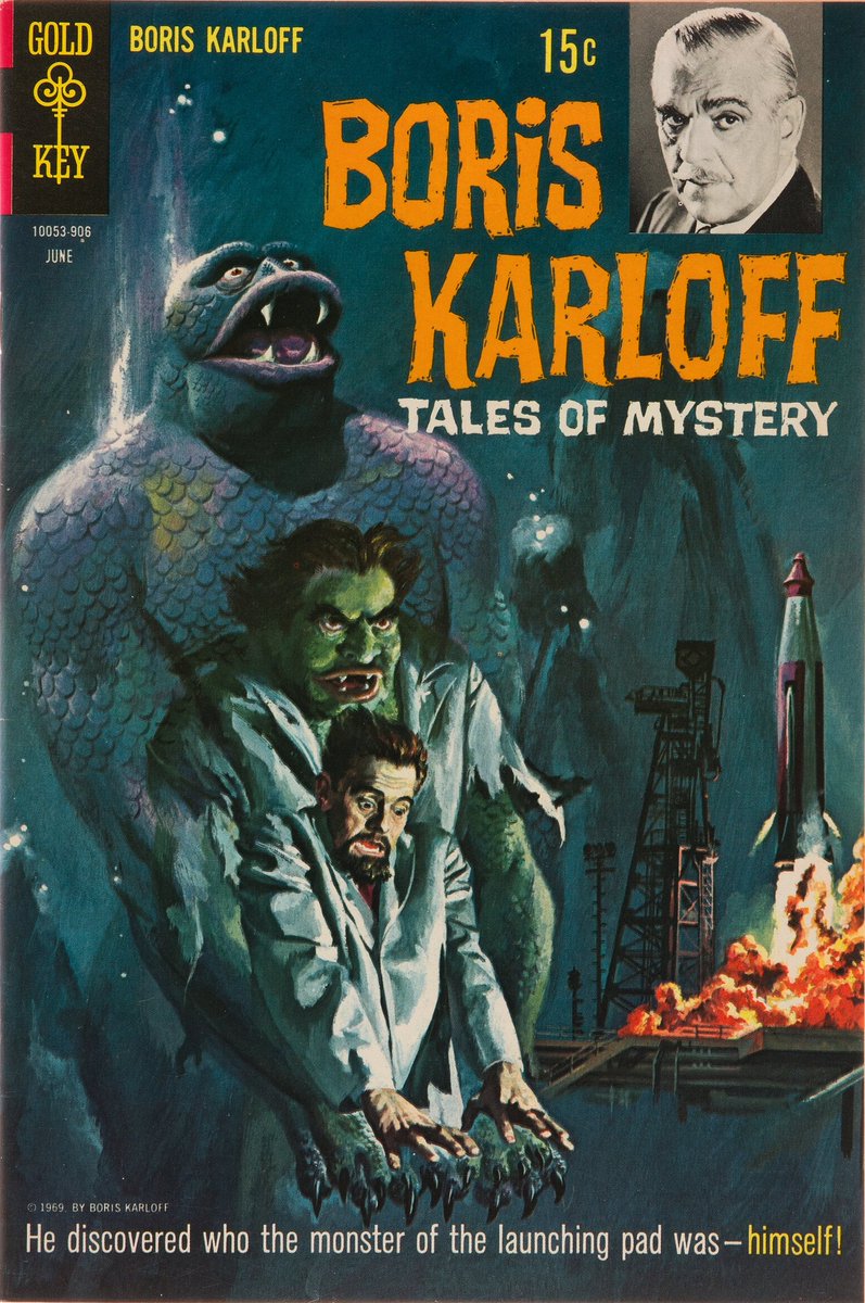 Terror_By_Night's tweet photo. Boris Karloff Tales of Mystery #26 (Gold Key, June 1969)
.
#TerrorByNight #BorisKarloffTalesOfMystery #GoldKeyComics #Comics #ComicBooks #HorrorComics #ClassicHorror #VintageHorror #MonsterKid
. https://t.co/4riXeirFFc