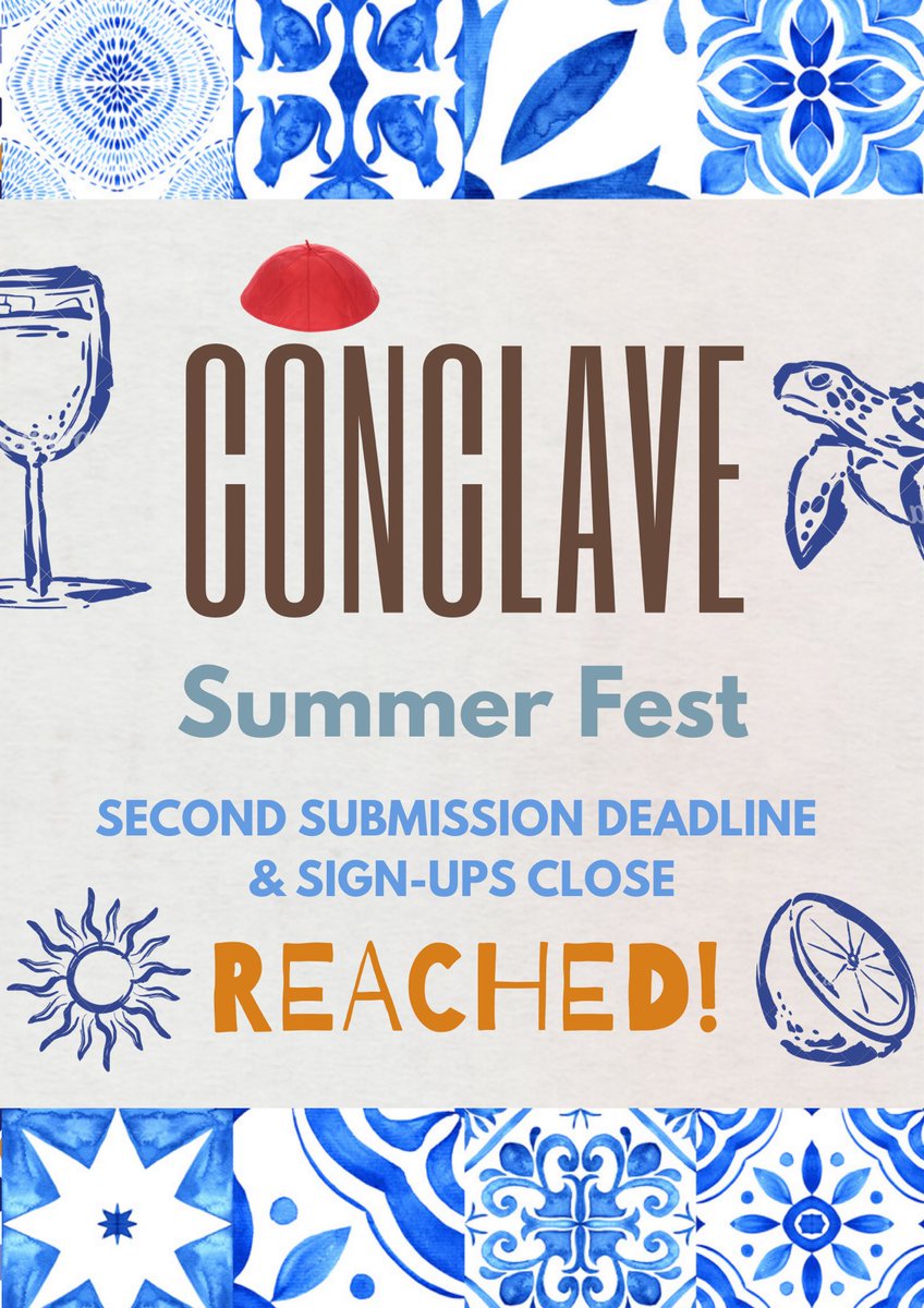 conclavesummer's tweet photo. The second submission deadline AND sign-ups closure for the ☀️Conclave Summer Fest 2025 ☀️ has been REACHED !!!

Reveal of this second wave of works will be on 16 August 2025, Saturday, so please stay tuned! 

#conclavesummerfest2025 https://t.co/53KRZMJMNa