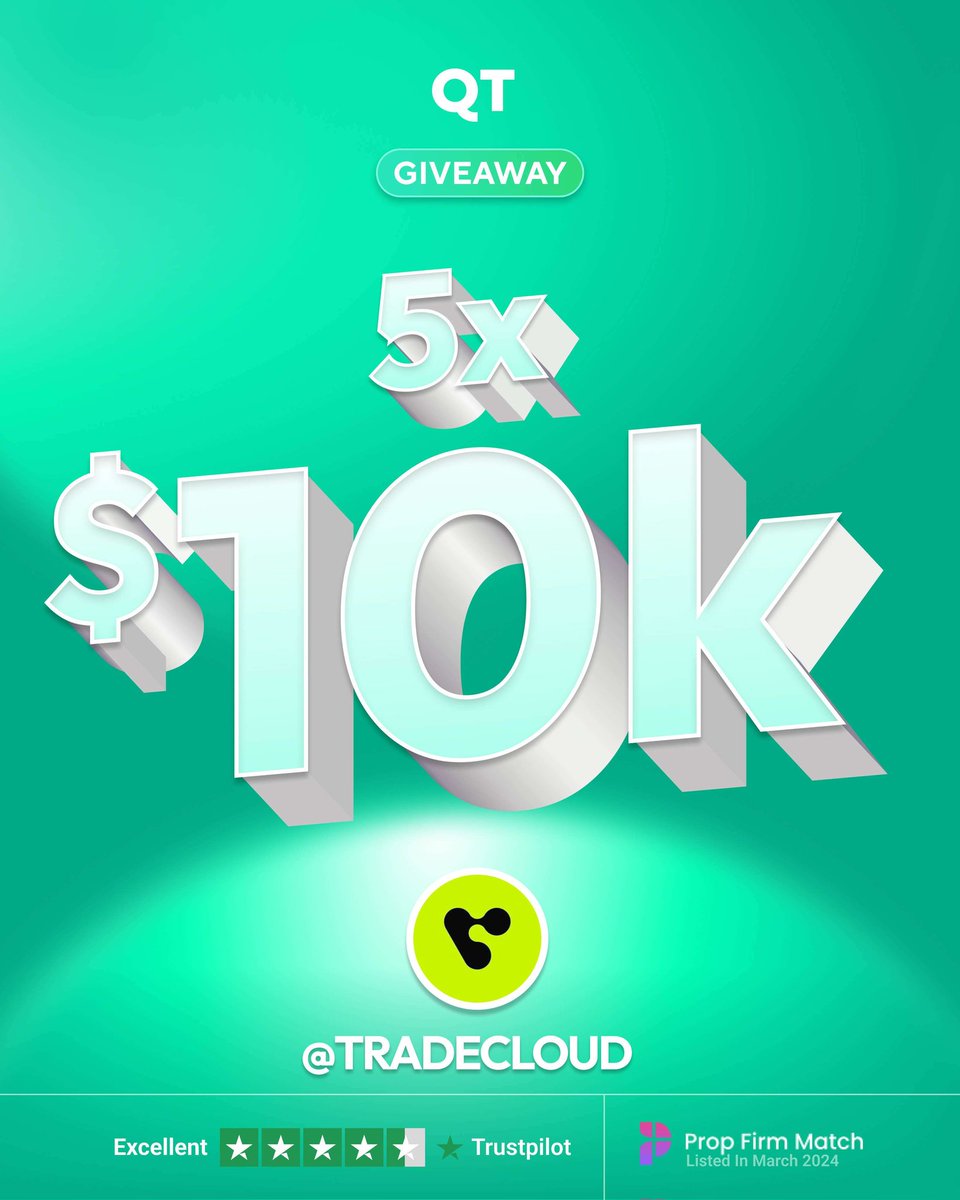 Trade Cloud (@trade_cloud_) on Twitter photo ๐ 5ร10k ACCOUNT GIVEAWAY ๐
partnered with @QTFunded
How to Enter:
โ
Follow <a href="/Trade_Cloud_/">Trade Cloud</a> ,@QTFunded, @QTFutures, <a href="/QTFundedPartner/">QT | FUNDED - Partners</a>, <a href="/AlexQuantTekel/">Alex</a>, <a href="/JamesQuantTekel/">James</a>
โ
Like + Repost & Tag 3 traders
โ
join discord
discord.gg/v9EgGp8znB
๐ Winners within 5 DAYS ๐ 5ร10k ACCOUNT GIVEAWAY ๐
partnered with @QTFunded
How to Enter:
โ
Follow <a href="/Trade_Cloud_/">Trade Cloud</a> ,@QTFunded, @QTFutures, <a href="/QTFundedPartner/">QT | FUNDED - Partners</a>, <a href="/AlexQuantTekel/">Alex</a>, <a href="/JamesQuantTekel/">James</a>
โ
Like + Repost & Tag 3 traders
โ
join discord
discord.gg/v9EgGp8znB
๐ Winners within 5 DAYS