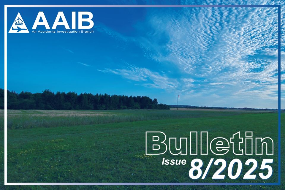 aaibgovuk's tweet photo. The AAIB August Bulletin has been published, and includes three field investigations and eight correspondence investigations:
https://t.co/mPnGJOo25i
#Aviation #AviationSafety #Safety #AircraftInvestigation #GeneralAviation #LightAircraft #SportAviation #UnmannedAircraftSystems https://t.co/UOykFE5HKH