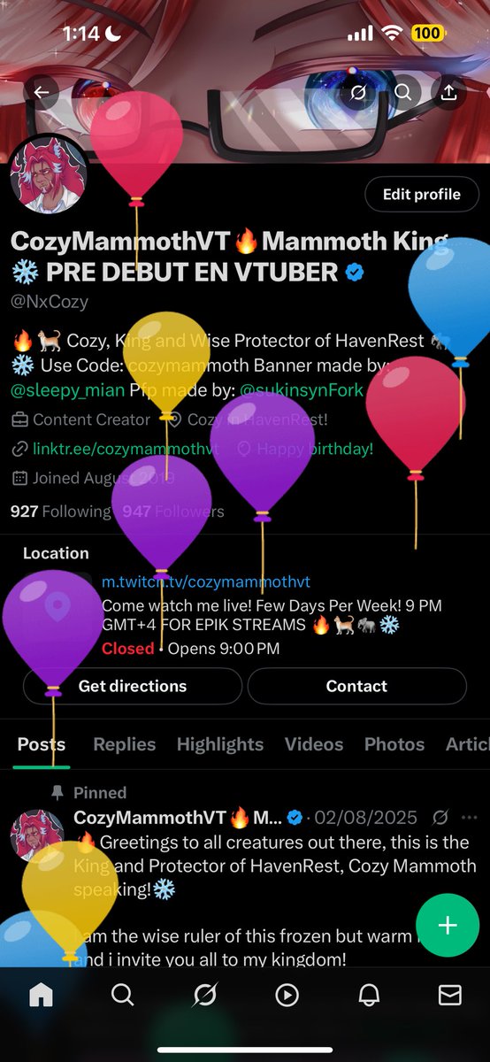 CozyMammothVT🔥Mammoth King ❄️ PRE DEBUT EN VTUBER tweet media