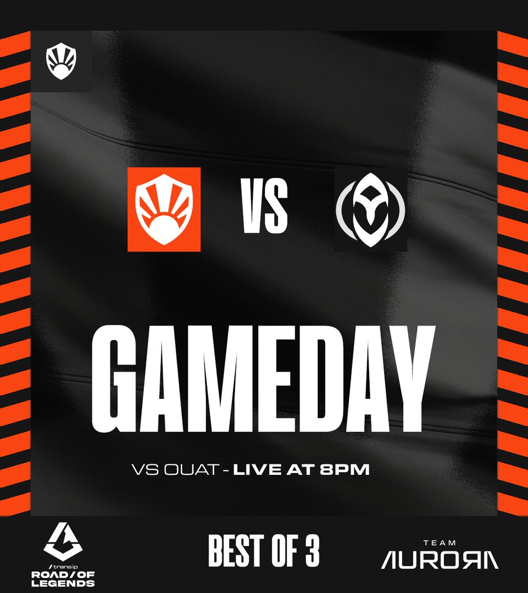 🚧/!\ GAMEDAY ALERT /!\🚧
Tonight we're facing our old friends <a href="/ouat_lol/">Once Upon A Team</a> 

In Belgium we share fries🍟... not points
See you in the abyss🔱

🎥|NL| twitch.tv/road_of_legends
🎥|FR|  twitch.tv/ouat_tv

#ROL #ARAWIN
