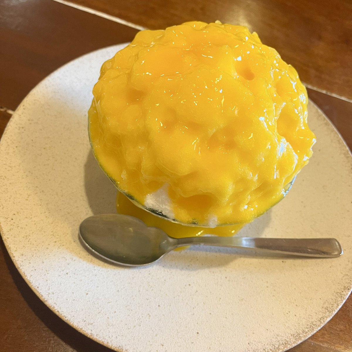 ebi17ebi17's tweet photo. 今年初のかき氷〜🍧✨
マンゴー×プーアルで最高にイカした味だった〜🥭🥛🫖
食べ進めた先が、思った以上にツナマヨでそれもとても良かった✨ https://t.co/ATxBkZQ0kf