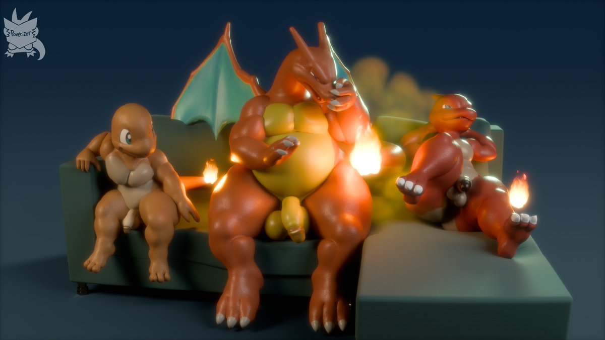 Rise_the_drake's tweet photo. Month's up, here are some chars!

Something therapeutic about messing around with fart plumes, y'know?

Anyway have some char-'mons teasing one another with their poots. https://t.co/BbzTA0HgTc