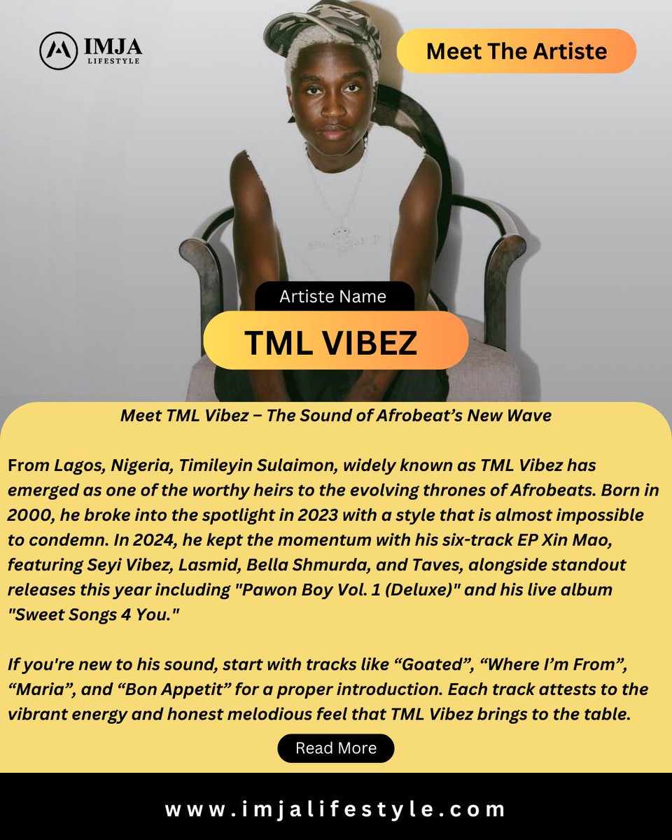 Meet TML Vibez, the freshest of talents in the Afrobeats scene

<a href="/Tml_vibez/">Tml_vibez</a>