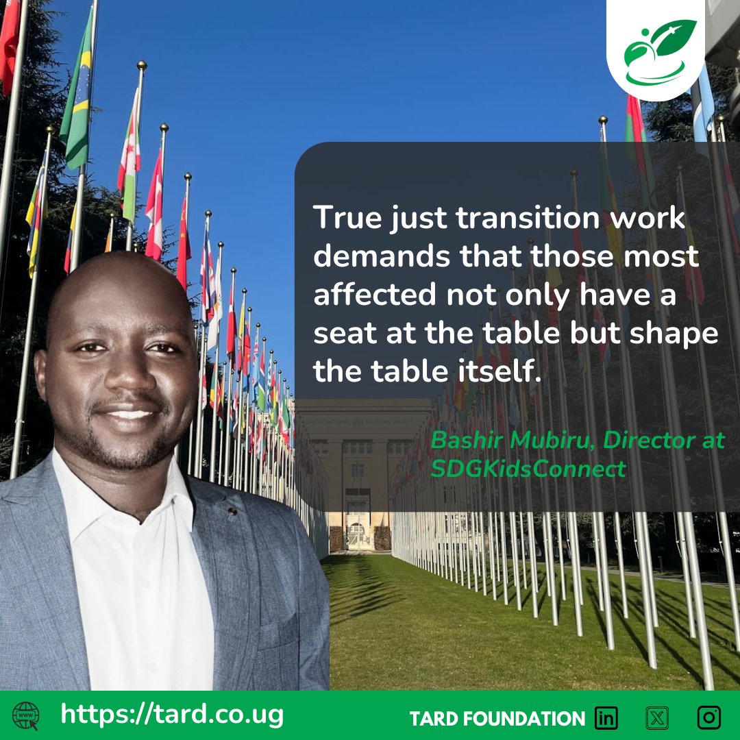 "True just transition work demands that those most affected 𝗻𝗼𝘁 𝗼𝗻𝗹𝘆 𝗵𝗮𝘃𝗲 𝗮 𝘀𝗲𝗮𝘁 𝗮𝘁 𝘁𝗵𝗲 𝘁𝗮𝗯𝗹𝗲 𝗯𝘂𝘁 𝘀𝗵𝗮𝗽𝗲 𝘁𝗵𝗲 𝘁𝗮𝗯𝗹𝗲 𝗶𝘁𝘀𝗲𝗹𝗳." Bashir Mubiru <a href="/therealmubiru/">Bashir Mubiru</a>