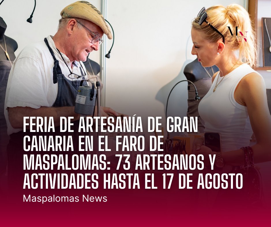 🎪🌅 La Feria de Artesanía sigue en el Faro de Maspalomas hasta el domingo

👀 Lee toda la información aquí: maspalomasnews.com/la-feria-de-ar…

#FeriaDeArtesanía #Maspalomas #FaroDeMaspalomas #GranCanaria #MaspalomasNews #AgendaCultural #FEDAC
