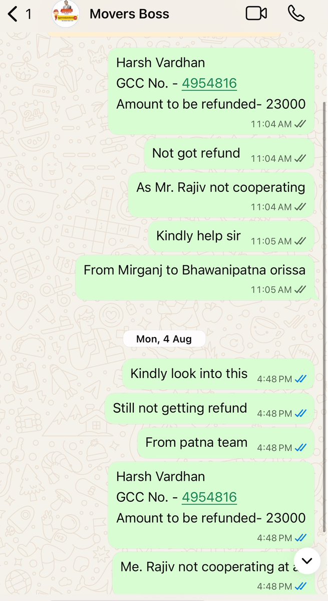 The18Invisible's tweet photo. @DRSAgarwal Not got refund after 3 months of delivery
Contacted 
Rajiv Head of Patna- 9308389012
His head- 9391052585
Bosses boss- 9394500051
No one responded 
Pathetic service
Whatsapp msg attached https://t.co/dLqyh7DjYR