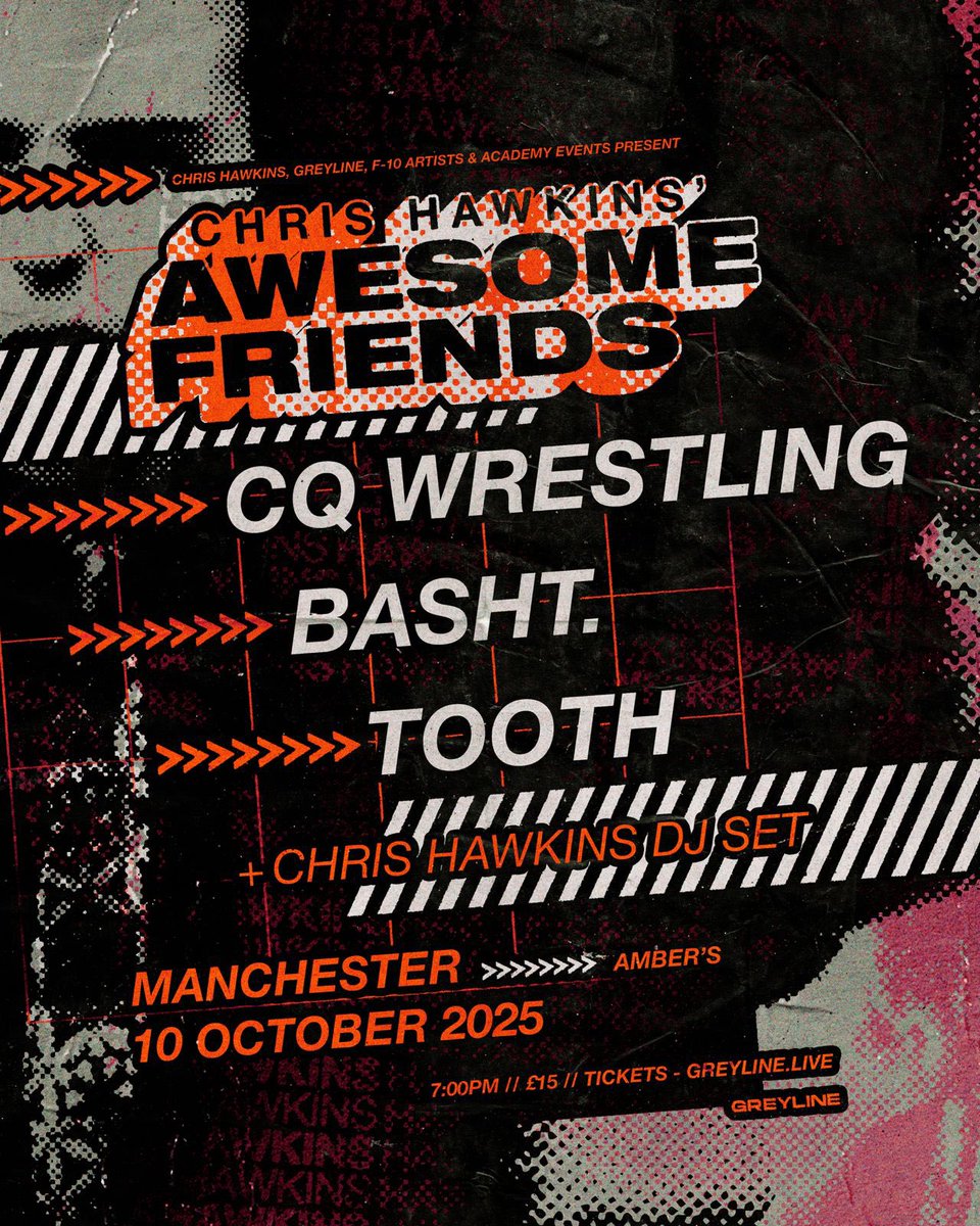 Basht. (@bashtofficial) on Twitter photo Manchester, we will be seeing you on October 10th.
<a href="/chris_hawkins/">Chris Hawkins</a> Manchester, we will be seeing you on October 10th.
<a href="/chris_hawkins/">Chris Hawkins</a>