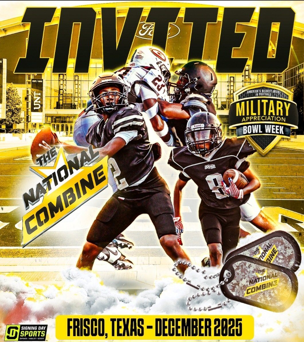 Received my official invite to #TheNationalCombine - Thanks <a href="/USArmyBowl/">Military Appreciation Bowl Week</a>, <a href="/natyouthdir/">National Youth Recruiting Director</a> and <a href="/GregCooperUSA/">Sr. Nat’l Director | Military Appreciation Bowl</a>
